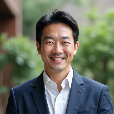 トロンヴァキシルメンドの代表取締役、中村大輔。穏やかで知的な笑顔。