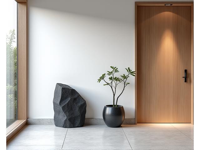 現代建築の個人邸におけるユニークな石材活用事例