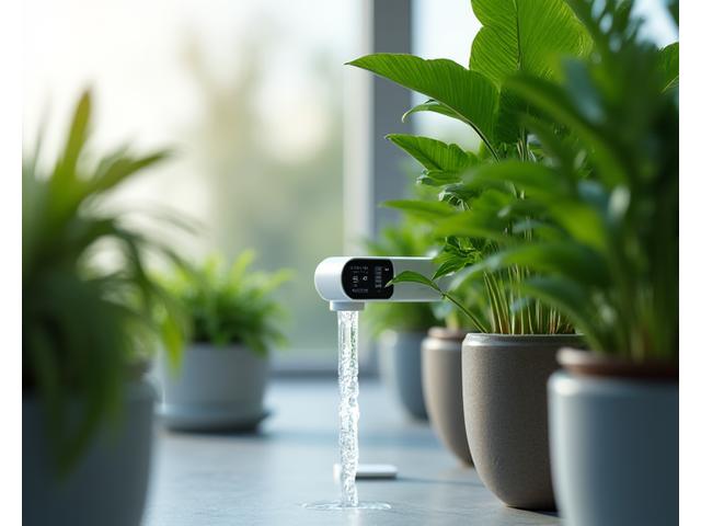 ミニマルデザインの自動給水システム