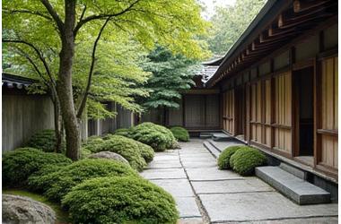 荒れていた古い日本庭園を現代の技術で修復し、美しく蘇った庭園。元の面影を残しつつ洗練されている