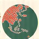 京都の地図と植物