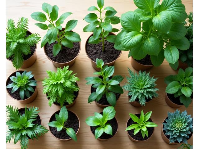 豊富な種類の樹木苗と植物